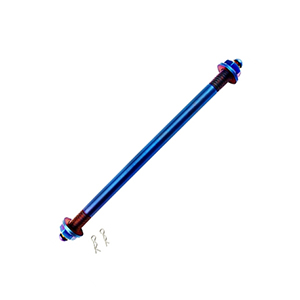 PGO DIO 50 Stainless Front Wheel Axle/ Titanium Blue